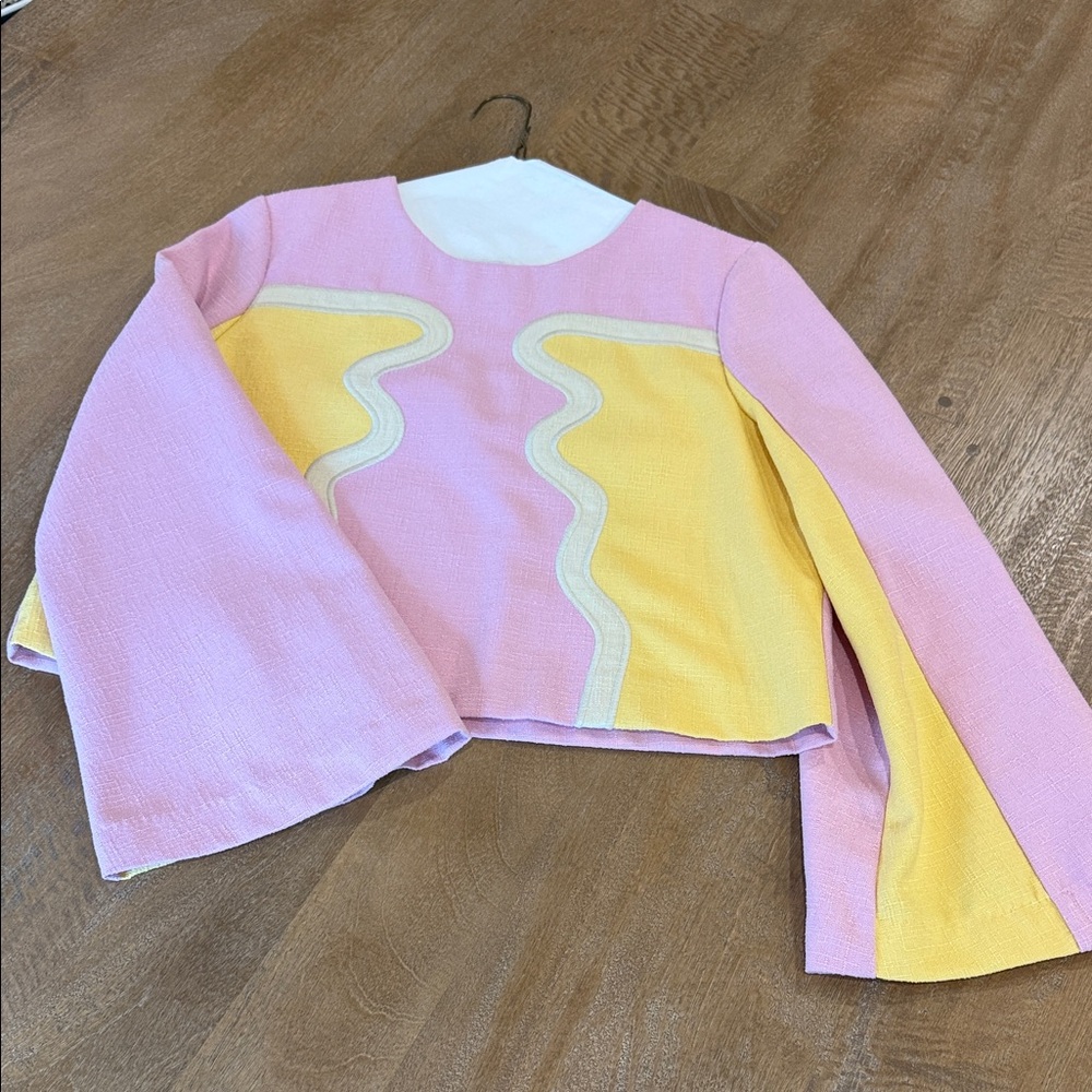 Tuckernuck Pink and Yellow Long Sleeve Top